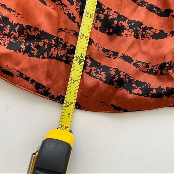 ANINE BING Penelope Printed Silk-satin Wrap Mini Dress In Brick Large - Picture 15 of 15